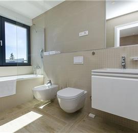 5 bedroom beachfront villa with heated pool near Omis, sleeps 9